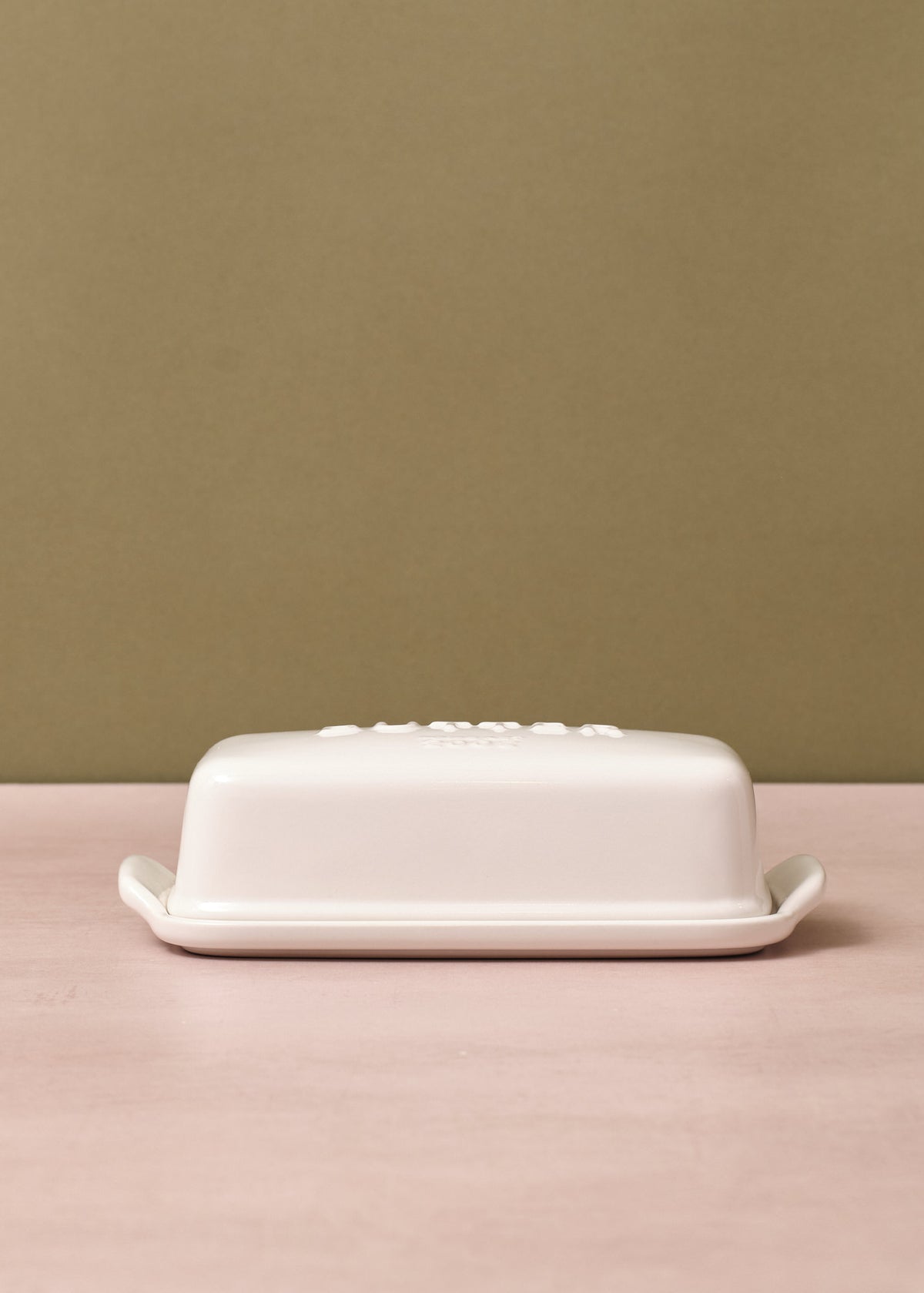 Arrondi Butter Dish White