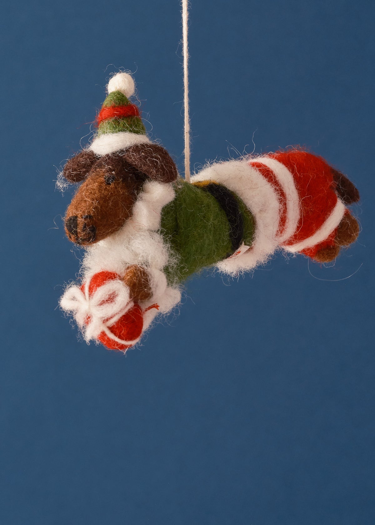Felted Elf Sausage Dog