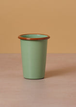 Load image into Gallery viewer, Enamel Tumbler Mint & Light Brown