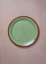 Load image into Gallery viewer, Enamel Plate Mint & Light Brown