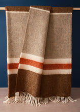 Load image into Gallery viewer, Gotland Stripe Throw Brown, Beige & Red