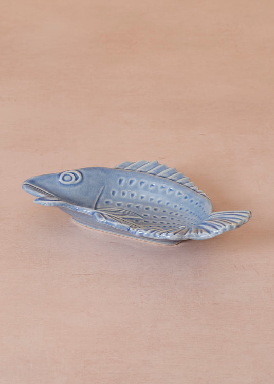 Pescado Fish Plate Blue
