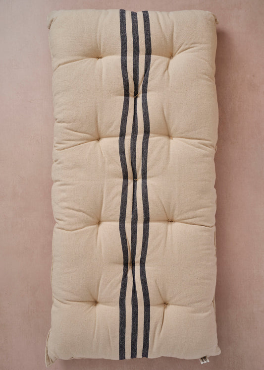 Navy Stripe Seat Cushion Long