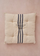 Load image into Gallery viewer, Navy Stripe Seat Cushion Square
