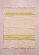 Load image into Gallery viewer, Mustard Stripe Linen Guest Towel