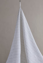 Load image into Gallery viewer, Semi Sheer Lino Stripe Black - Double Width