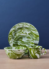 Load image into Gallery viewer, Green Marbled Enamelware