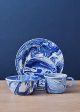 Load image into Gallery viewer, Blue Marbled Enamelware