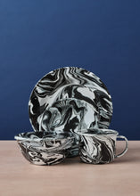 Load image into Gallery viewer, Black Marbled Enamelware