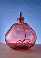 Load image into Gallery viewer, Pink Recycled Glass Lamp