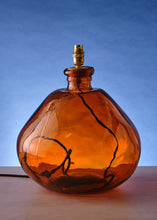 Load image into Gallery viewer, Amber Glass Lamp Large