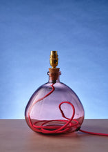 Load image into Gallery viewer, Pink Recycled Glass Lamp