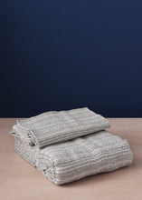 Load image into Gallery viewer, Double Duvet Set Ivory & Black Zebra Stripe