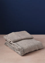 Load image into Gallery viewer, King Duvet Set Olive & Natural Stripes