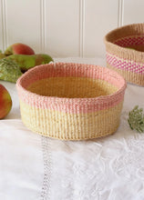 Load image into Gallery viewer, Chiriku Bread Basket Pink & Butter Yellow