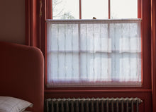 Load image into Gallery viewer, Striped Sheer Voile White-Double Width