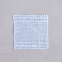 Load image into Gallery viewer, Striped Sheer Voile White-Double Width