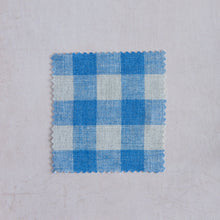 Load image into Gallery viewer, Linen Gingham Blue