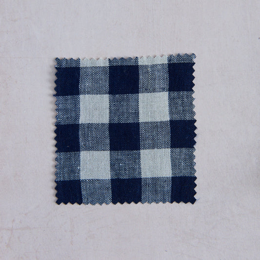Linen Gingham Indigo