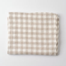 Load image into Gallery viewer, Tablecloth Gingham Natural 250x150
