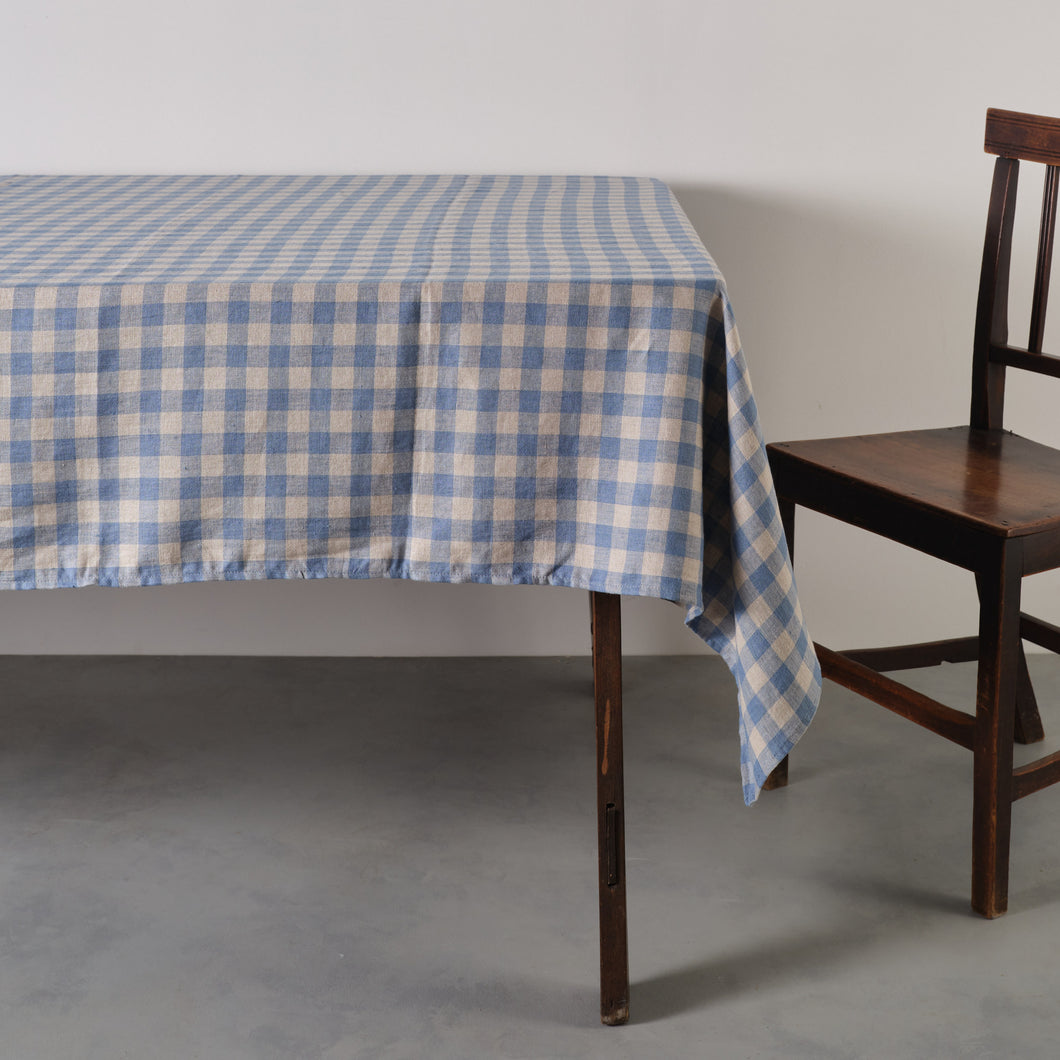 Tablecloth Gingham Blue 250x150