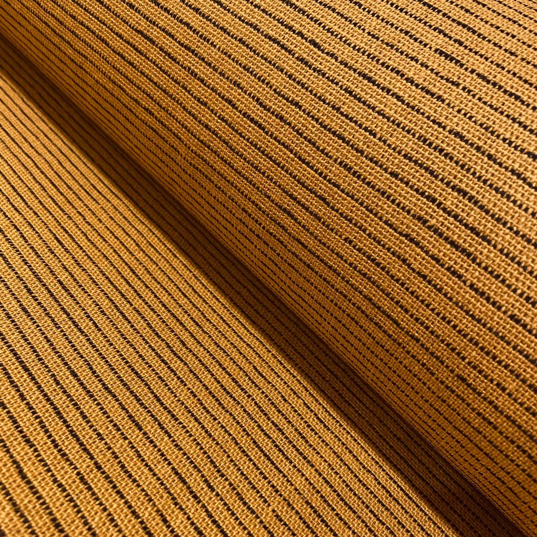 Raya Ochre Striped Cotton & Linen