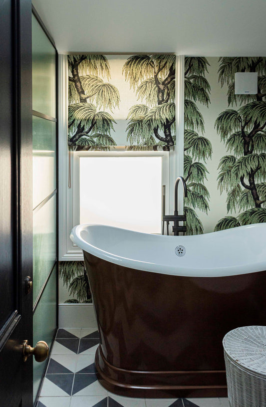 Inside Frame Roman Blind to Match Wallpaper