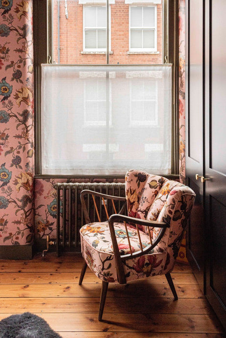 Outside Frame Privacy Panel in our Off White House Sheer