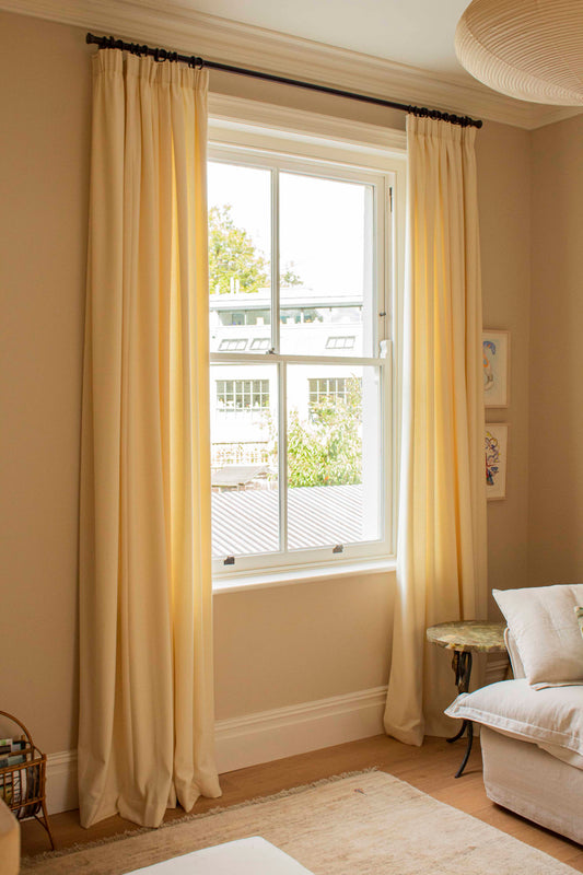 Pencil Pleat Wool Curtains