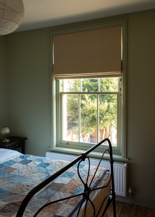 Sandstone Herringbone Roman Blind