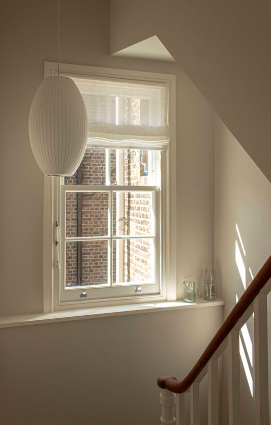 Soft Fold Sheer Roman Blind in House Voile