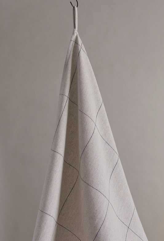Carreau Grey Check Cotton & Linen