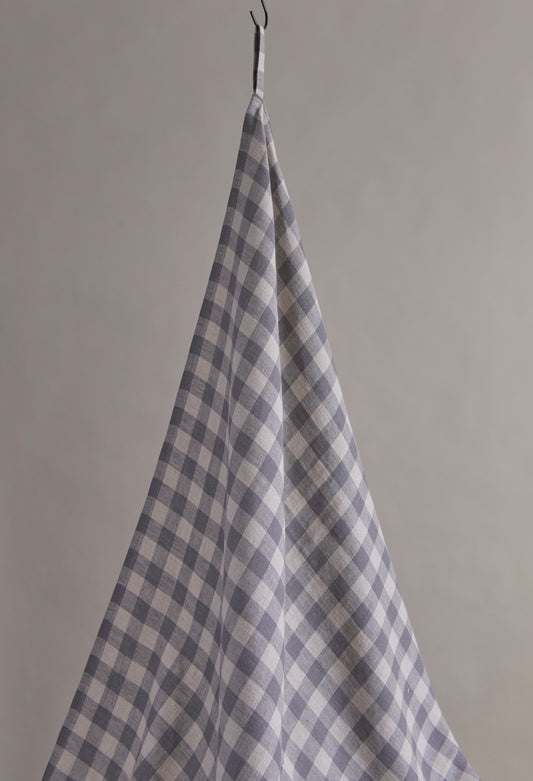 Linen Gingham Grey