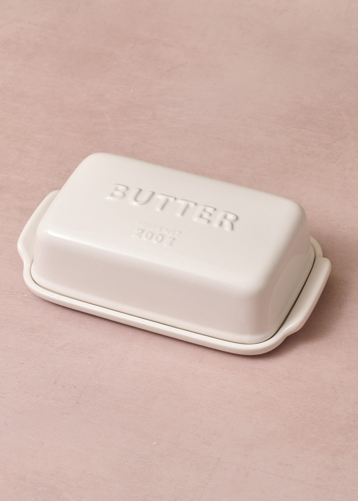 Arrondi Butter Dish White