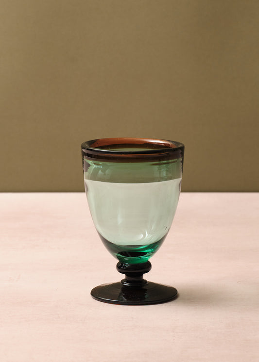 Amber Rim Wine Glass