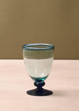 Load image into Gallery viewer, Blue Rim Wine Glass
