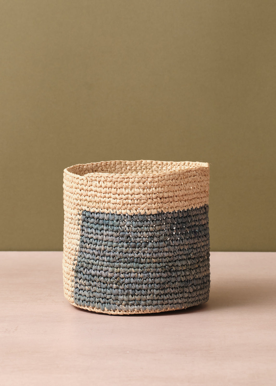 Single Block Basket Light Blue