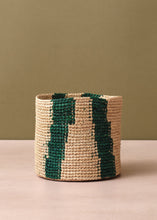 Load image into Gallery viewer, Stripe Basket Small Green
