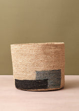 Load image into Gallery viewer, Two Tone Basket Black &amp; Light Blue
