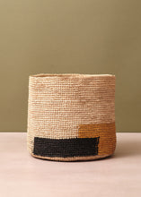 Load image into Gallery viewer, Two Tone Basket Black &amp; Mustard
