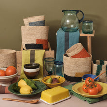 Load image into Gallery viewer, Two Tone Basket Black &amp; Mustard
