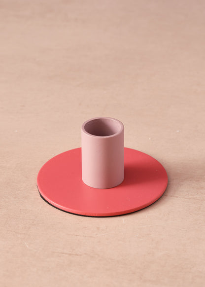 Venetian & Neyron Pink Candle Holder