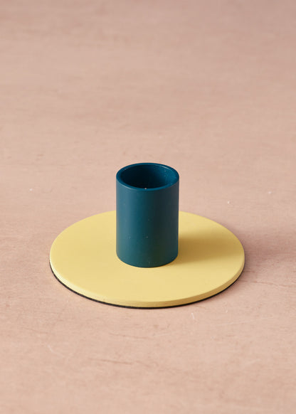 Jasmine & Petrol Blue Candle Holder