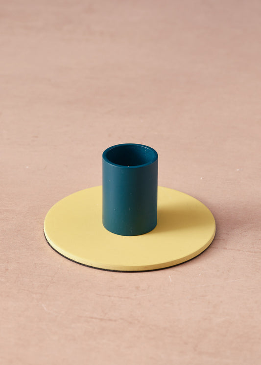 Jasmine & Petrol Blue Candle Holder