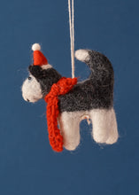 Load image into Gallery viewer, Felted Husky With Hat &amp; Scarf
