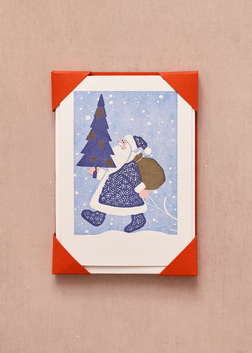 Vintage Father Christmas Cards 5 Pack
