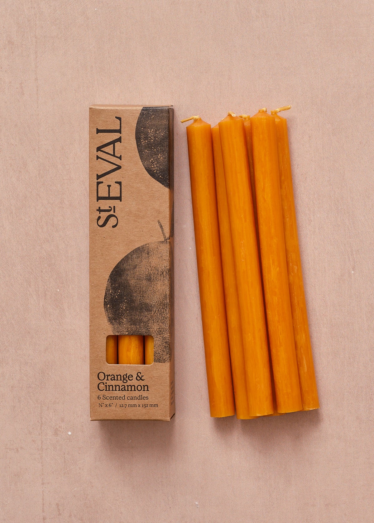 Candle 6 Pack Orange & Cinnamon