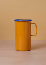 Load image into Gallery viewer, Enamel Jug Mustard &amp; Cobalt
