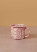 Load image into Gallery viewer, Enamel Mug Rose Pink Splatter
