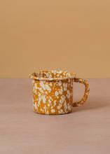 Load image into Gallery viewer, Enamel Mug Mustard Splatter
